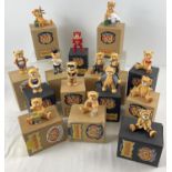 A collection of 15 boxed Bad Taste Bears collectable figurines from Peter Underhill, dating from the