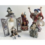 A collection of fantasy figurines in various sizes, to include resin and handmade pottery examples