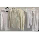 5 white and cream men's shirts to include examples by St. Michael. In varying sizes.
