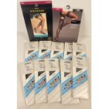 12 pairs of black stockings, in as new condition, in original packaging. To include City Queen and