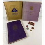 A collection of Edward VII and George V, souvenir books and medallions. To include King Emperor's