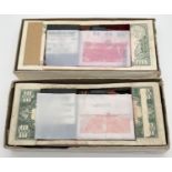 2 USA currency Security Pac System exploding dye pack bank note blocks. $5 and $10 packs. Serial