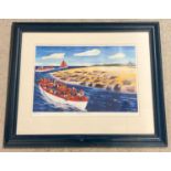 Brian Lewis Norfolk artist, large signed limited edition print entitled "Seal Trip III" from 1996.