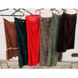 6 ladies vintage skirts in varying sizes, to include velvet and maxi skirts. Examples by St.