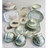 A collection of assorted Victorian & Edwardian tea ware, to include teapot stands, part tea set