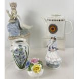 A small collection of assorted ceramics to include Ltd Edtion Royal Worcester figurine 'A Posy for