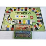 A vintage 1950's boxed Totopoly game board and boxed game pieces, by Waddington's.