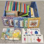A box of Children's assorted storybooks, mostly hardback to include 36 Disney Scholistic books, 9