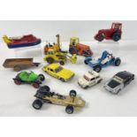 A collection of assorted Dinky diecast vehicles. To include Lunar Roving Vehicle, SRN6 Hovercraft, 2