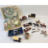 A collection of assorted vintage toys and games. To include 1970's Matchbox Models of Yesteryear;