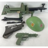 Vintage 1960's Johnny Seven O.M.A (One Man Army) multi function gun from Topper Toys (a/f). Together