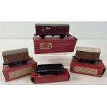 4 Hornby Dublo OO gauge model railway wagons, in original boxes. #4315 Horse Box BR (horse missing),