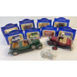 A set of 8 boxed Stanley Gibbons Ltd Ed Model advertising vehicles together with 2 Hubley Toys