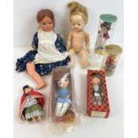 A collection of assorted vintage dolls in varying sizes and conditions. To include 13" Pedigree doll