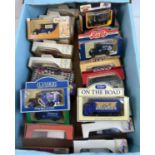 26 boxed diecast model advertising cars by Lledo. To include Days Gone The Whiskey Trail, Oxo,