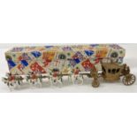 A boxed Crescent Toys 1953 Coronation Royal state gold coloured Coach with 8 Horses.