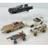 5 vintage 1970's TV & film related Corgi Toys diecast vehicles, in play worn condition. Corgi