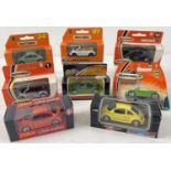 8 assorted boxed diecast Volkswagen Beetle cars, 1/60 scale. To include Matchbox Mattel Wheels &