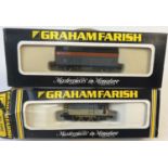 Graham Farish N Gauge loco and wagon, both boxed. No. 1008 - 08 class diesel shunter 08834 in BR