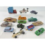 A collection of vintage misc diecast vehicles to include Corgi, Dinky and Spot-On from Triang. Lot