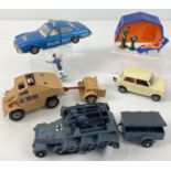 4 vintage Corgi Toys diecast vehicle sets. Corgi Gift Set 38 -Mini City Camping Set with tent &