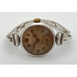 An antique silver WWI military wristwatch by Rolex. Fitted with a replacement sterling silver Bon