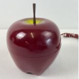 A vintage 1980's novelty wired landline telephone 'Apple Phone' with push buttons.