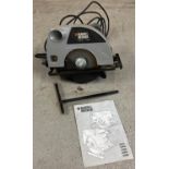 A Black & Decker KS850 circular saw complete with instruction book and parallel fence. Not tried and