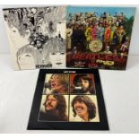 3 vintage The Beatles vinyl LP's. Sgt Pepper's Lonely Hearts Club Band (PCS 7027) on Parlophone (