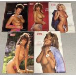 5 large The Sun Page Three colour photographic erotic calendars from the late 1980's. Comprising