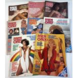 8 vintage issues of Men Only, adult erotic magazine from 1979 & 80.