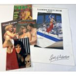 A small collection of assorted adult erotic ephemera to include a large Lambs Navy Rum colour