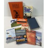 A collection of books relating to ships and flags. To include Mercantile Houseflags & Funnels,