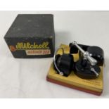 A boxed vintage Mitchell Prince 308 fishing reel with planamatic gears. Complete with extra spool