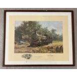 A signed David Shepherd limited edition print "The Zambezi Sawmills Railway". Framed and glazed, No.