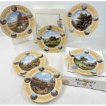 6 boxed ceramic Ltd Edition collectors plates by Christian Luckel for German porcelain house