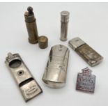 A small collection of vintage small metalware items. To include Elfa Tank lighter, UL No. 2 lighter,