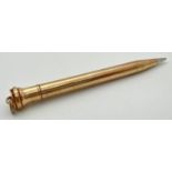 A 1930's gold cased 'Eversharp' propelling pencil, hallmarked for London, 1934. Fully hallmarked