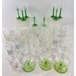 A box of vintage glasses and sundae dishes in various sizes and design. To include a set of 8