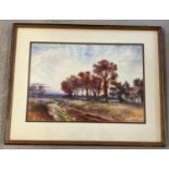 D Edwards, signed autumnal watercolour in a modern gilt frame & glazed. Signed and dated 1925 to