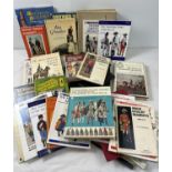 A large collection of military and military uniform books. To include U.S. Army Uniforms of the