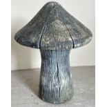 A modern 2 sectional garden ornament modelled as a mushroom. Approx. 40cm tall.