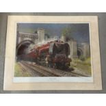 A limited edition signed print "City Of London" The Caledonian locomotive by Terrence Cuneo. No.