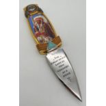 An ornamental Franklin Mint collectors penknife depicting the native Indian Crazy Horse. Franklin