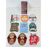 10 beer pump clips from various breweries. Comprising: Wadworth St George And The Dragon,