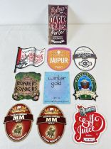 10 beer pump clips from various breweries. Comprising: Wadworth St George And The Dragon,