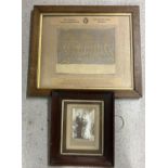 2 oak framed early 20th century military photographs. 572 Company Army Service Corps, Training