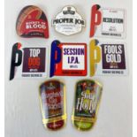 4 Parkway Brewery beer pump clips: Top Dog, Fools Gold, Resolution and Session I.P.A. Together