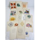 A collection of art work, signed John Dunscombe, to include pencil sketches and watercolours.