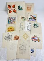 A collection of art work, signed John Dunscombe, to include pencil sketches and watercolours.